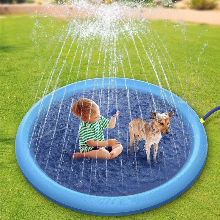 Non-Slip Splash Pad For Kids And Pet Dog Pool Summer