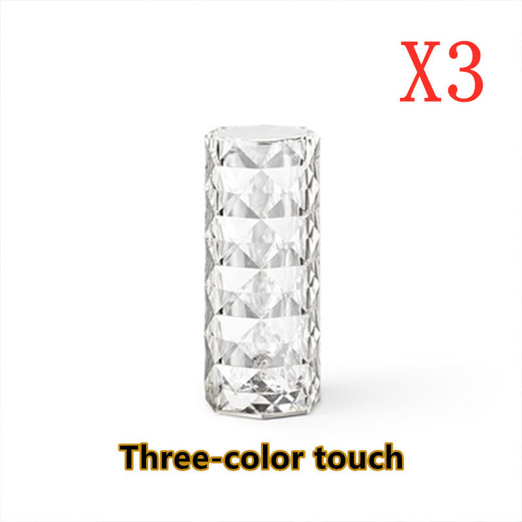 Nordic Crystal Lamp USB Table Lamps Bedroom Touch