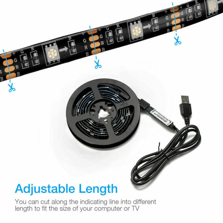 4x50CM USB 5V RGB LED Strip Background