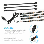 4x50CM USB 5V RGB LED Strip Background