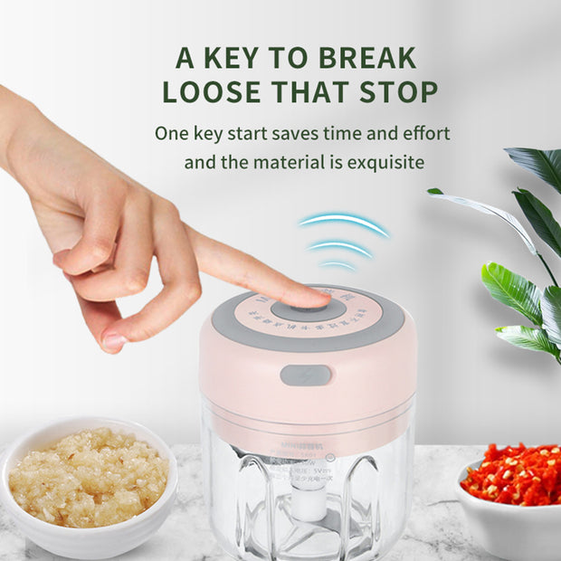 Mini Electric Garlic Chopper USB Charging Ginger Masher