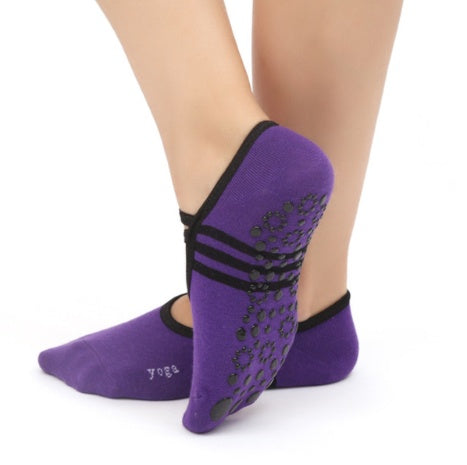 Non-slip yoga socks ballet style fitness boat socks sports