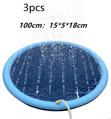 Non-Slip Splash Pad For Kids And Pet Dog Pool Summer