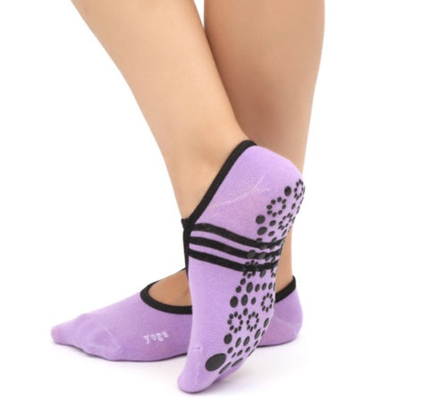 Non-slip yoga socks ballet style fitness boat socks sports