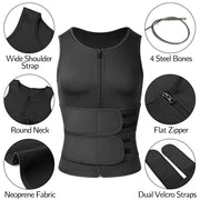 Men Sweat Vest Sauna Suit Waist Trainer Vest