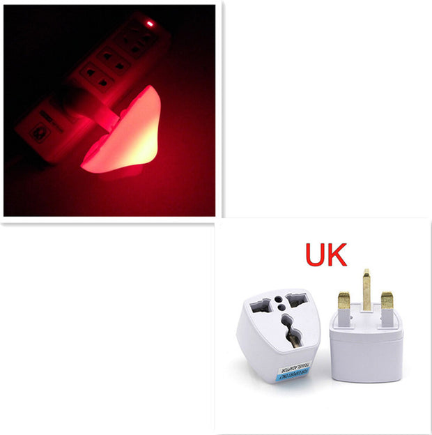 LED Night Light Mushroom Wall Socket Lamp EU US Plug Warm