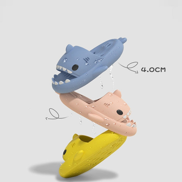 Shark Slippers With Drain Holes Shower Shoes