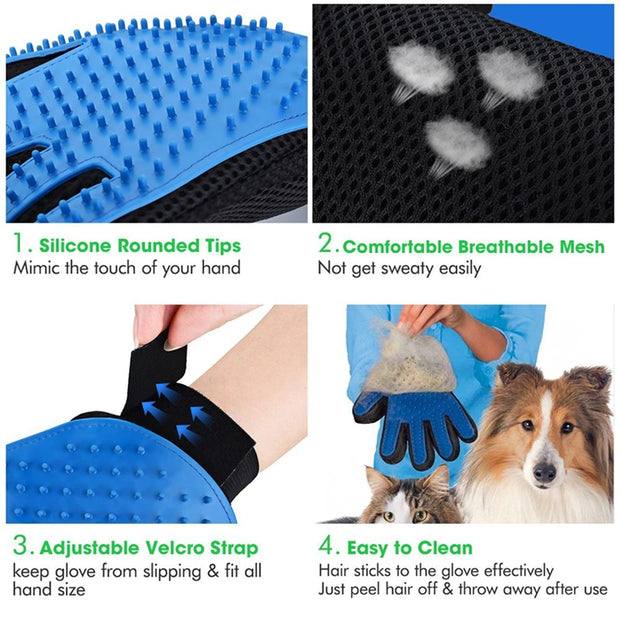 Cat Grooming Glove For Cats Wool Glove Pet Hair