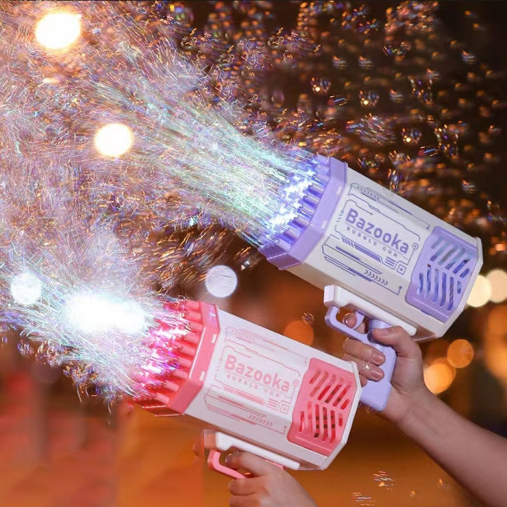 Bubble Gun Rocket 69 Holes Soap Bubbles Machine Gun