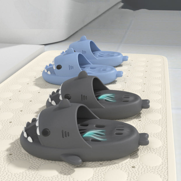 Shark Slippers With Drain Holes Shower Shoes