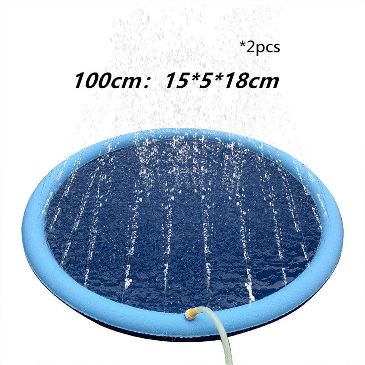 Non-Slip Splash Pad For Kids And Pet Dog Pool Summer