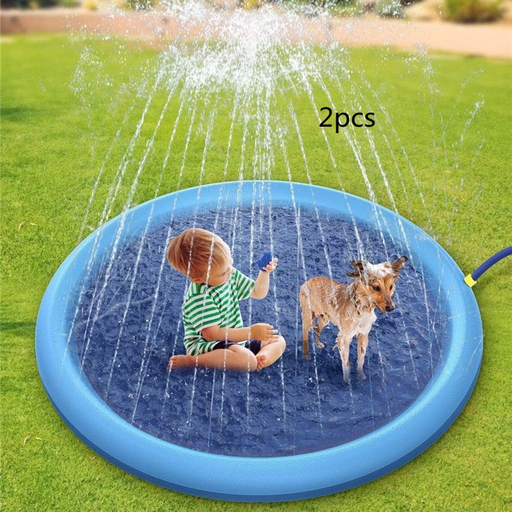 Non-Slip Splash Pad For Kids And Pet Dog Pool Summer