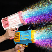 Bubble Gun Rocket 69 Holes Soap Bubbles Machine Gun