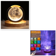 LED Water Ripple Ambient Night Light USB Rotating Projection