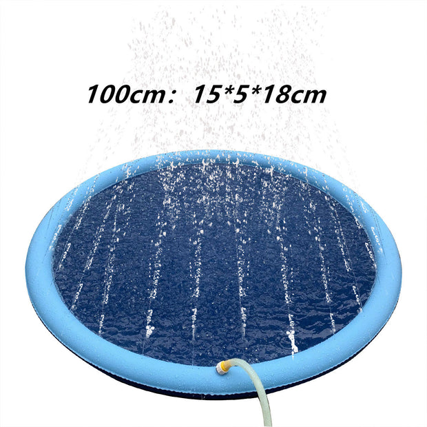 Non-Slip Splash Pad For Kids And Pet Dog Pool Summer